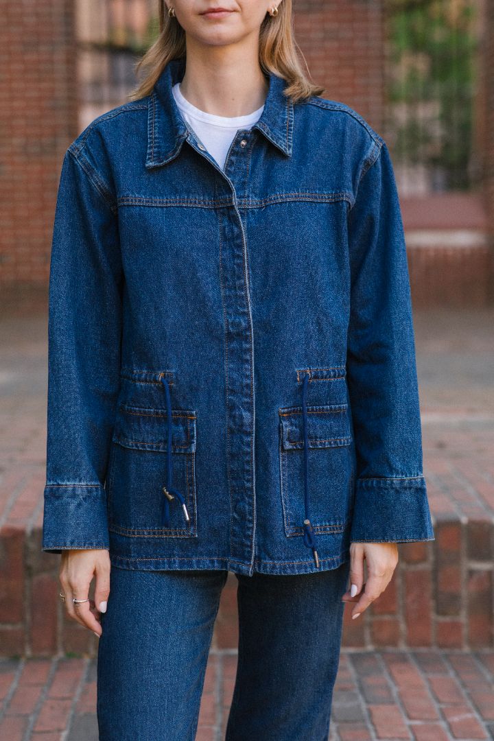 Phoebe Denim Drawstring Jacket