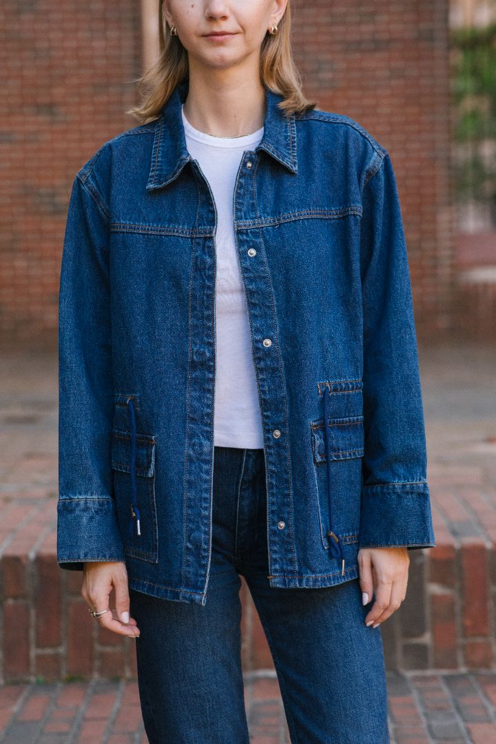 Phoebe Denim Drawstring Jacket