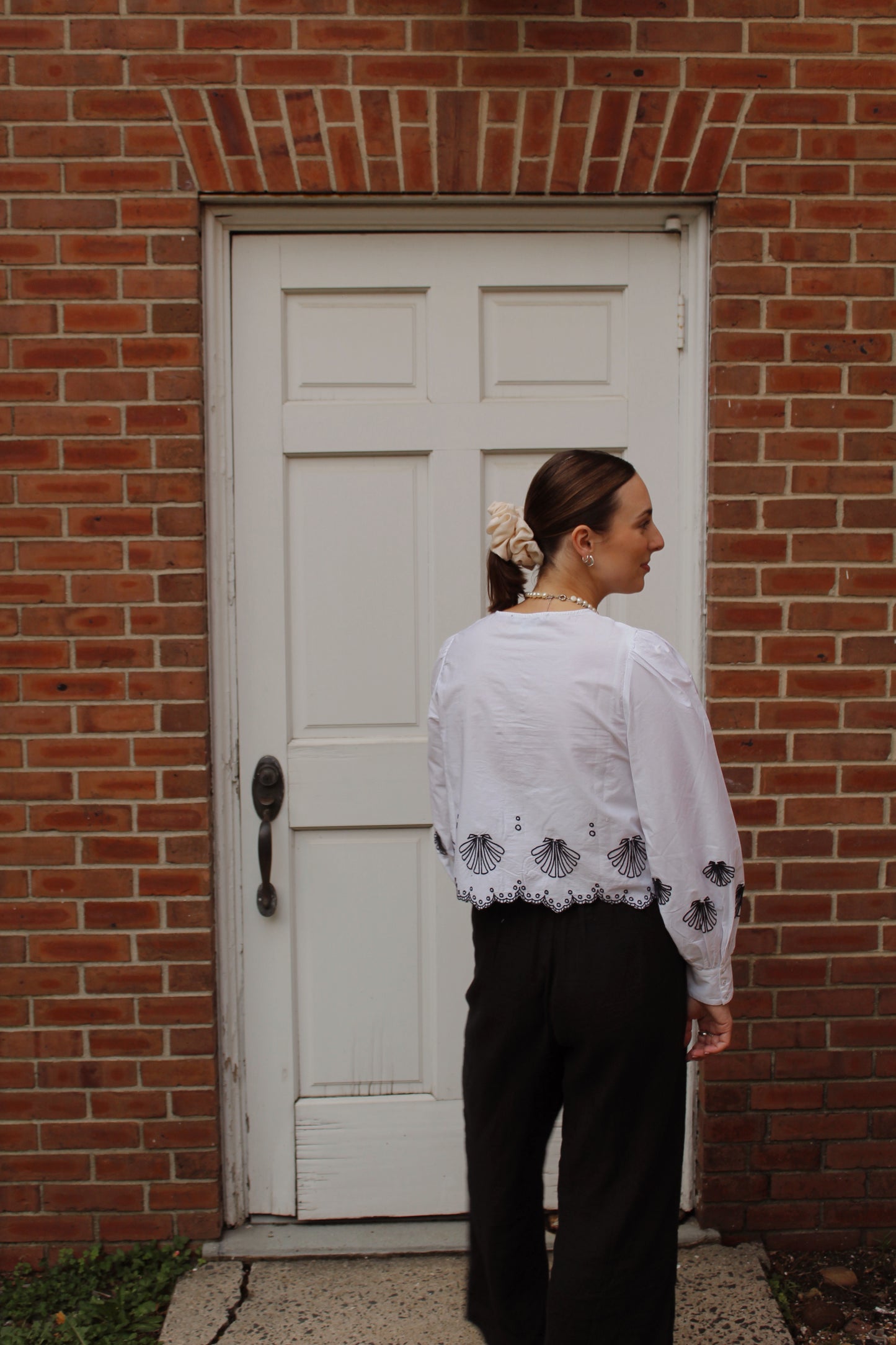 Sally Seashell Embroidered Blouse