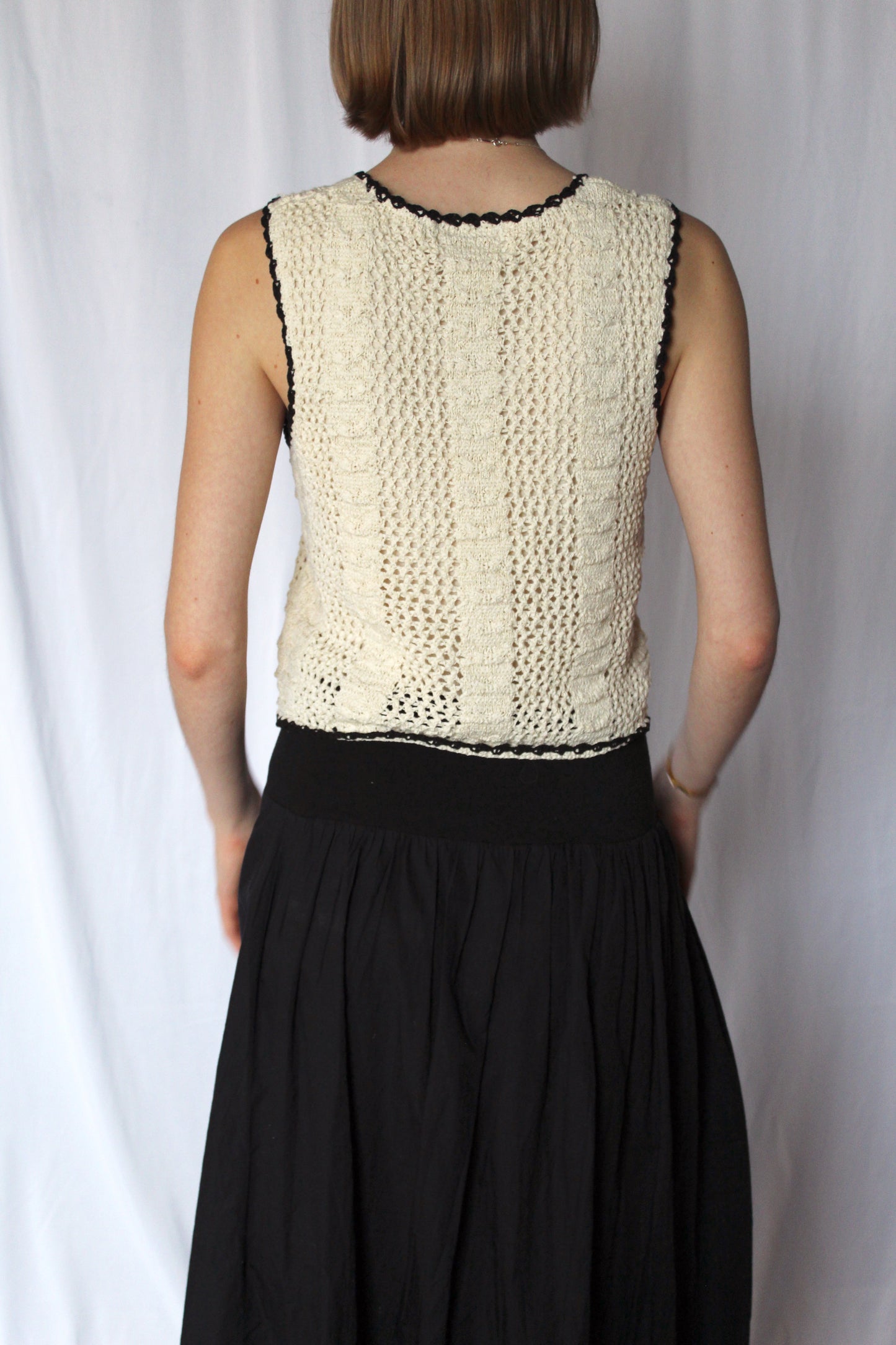 Natalie Crochet Tie Front Vest