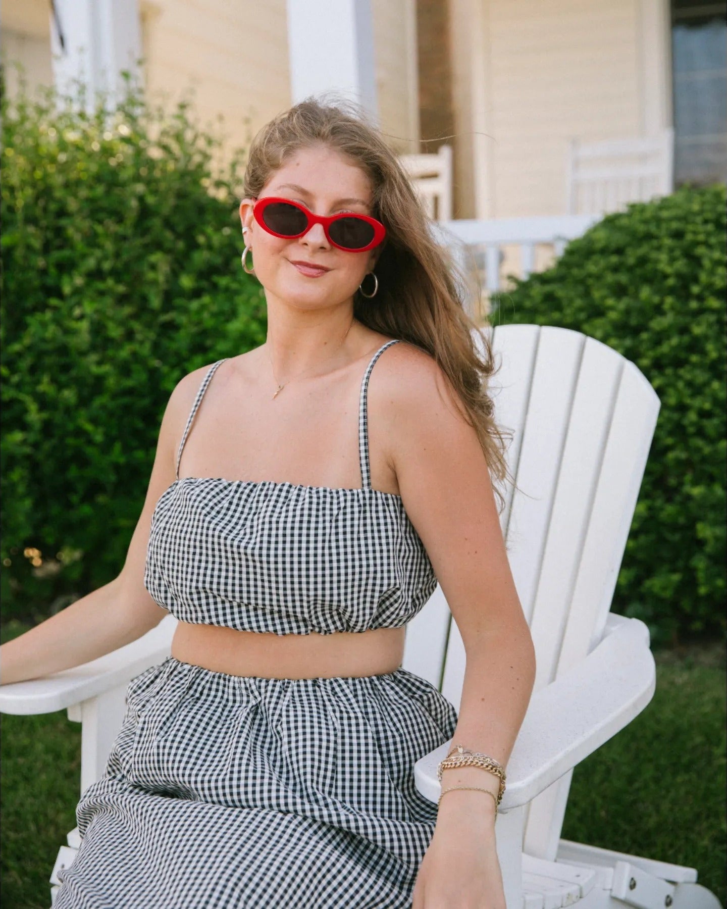 Gingham Bubble Top