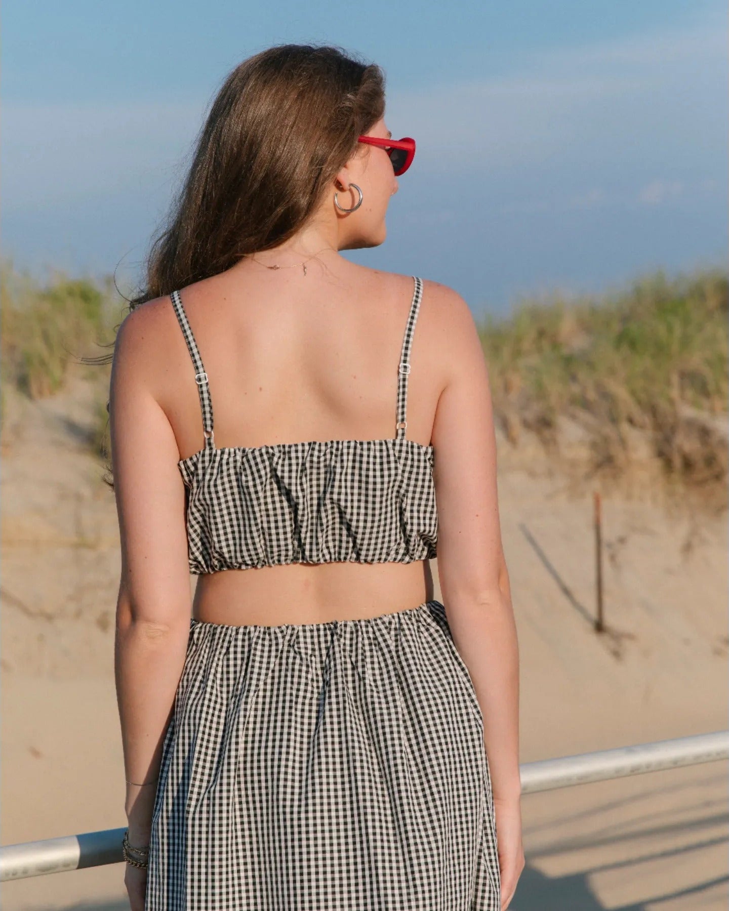 Gingham Bubble Top
