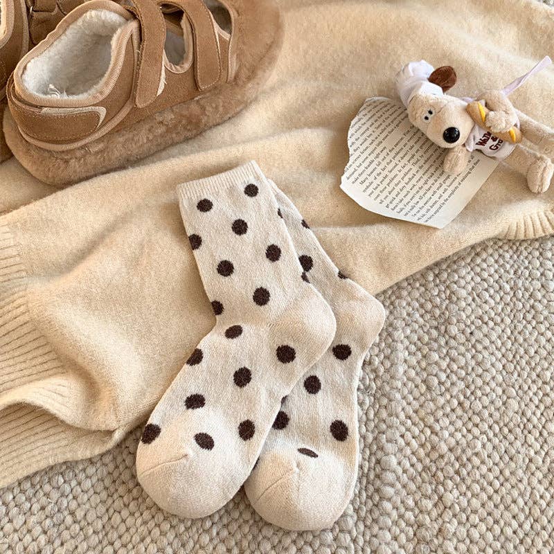 Polka Dot Ankle Mid Socks