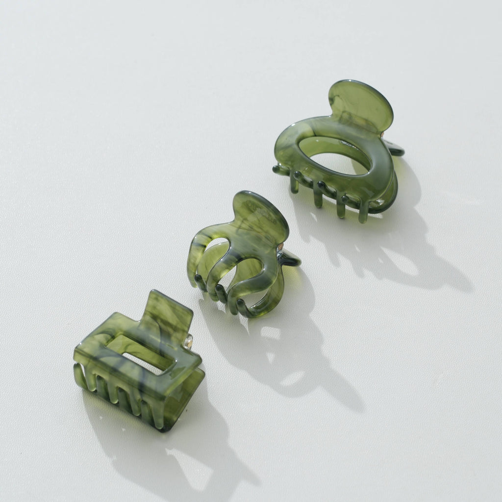 Jade Green Claw Clips