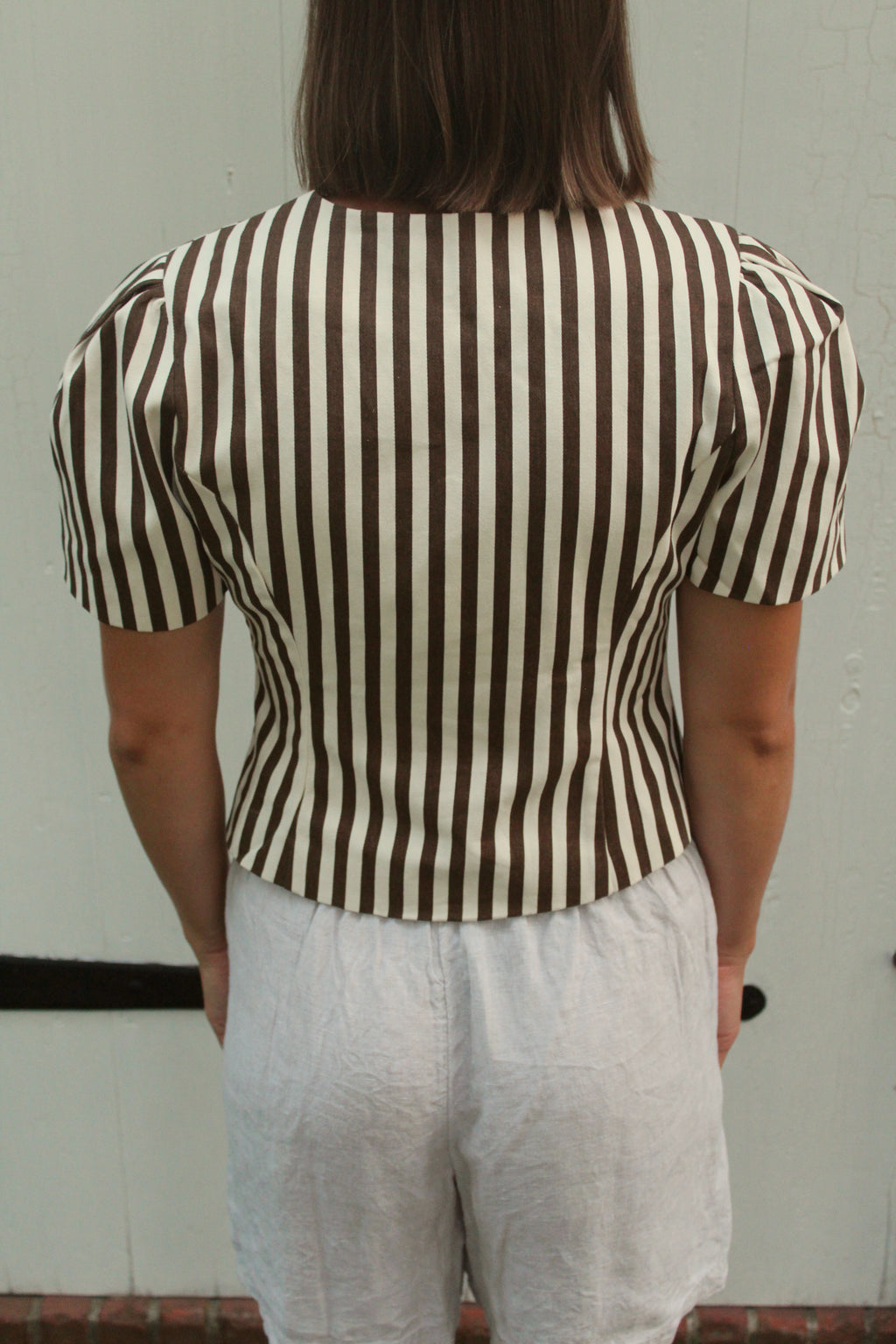 Selina Stripe Puff Sleeve Top