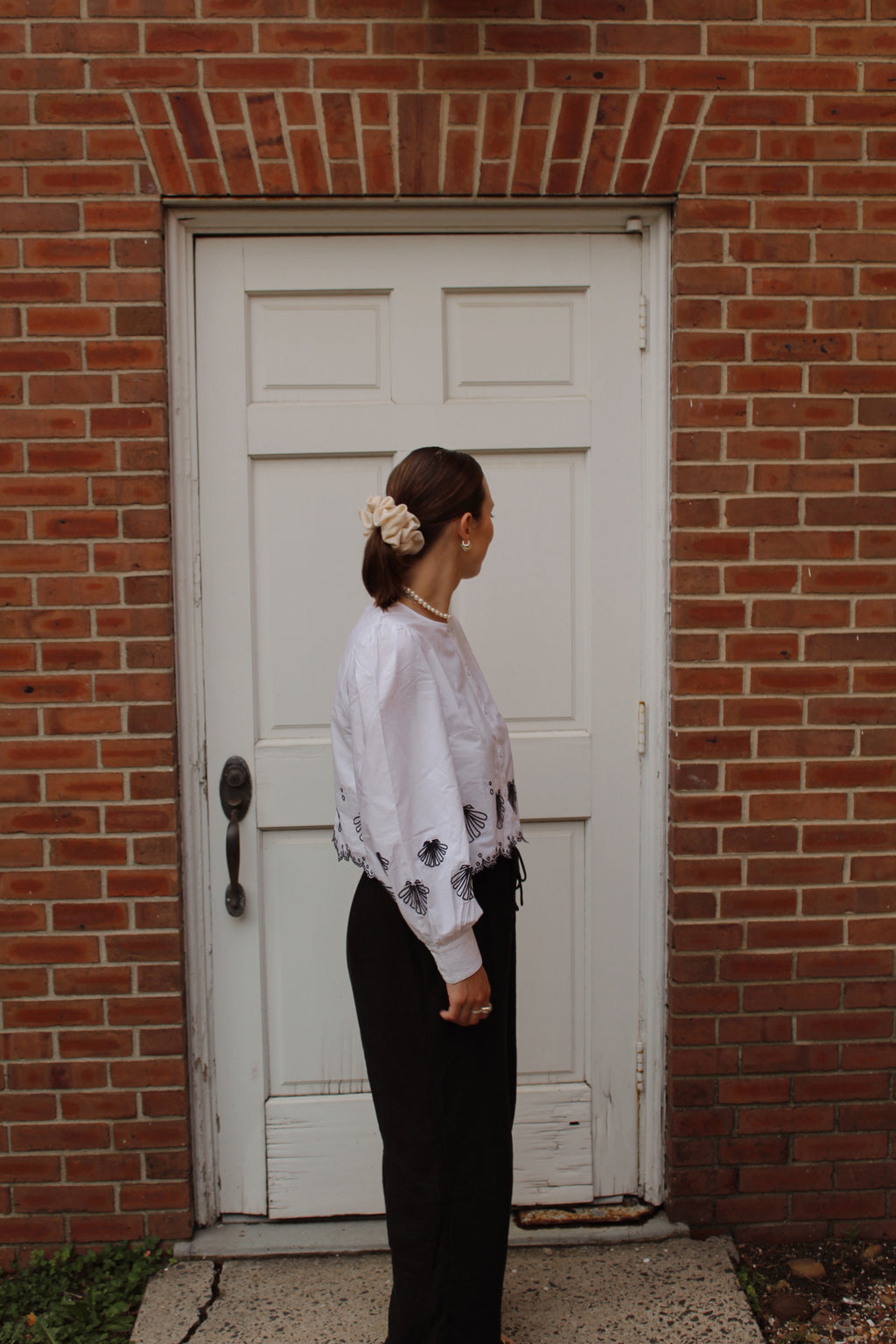 Sally Seashell Embroidered Blouse