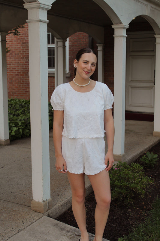 Eloise Eyelet Puff Sleeve Top
