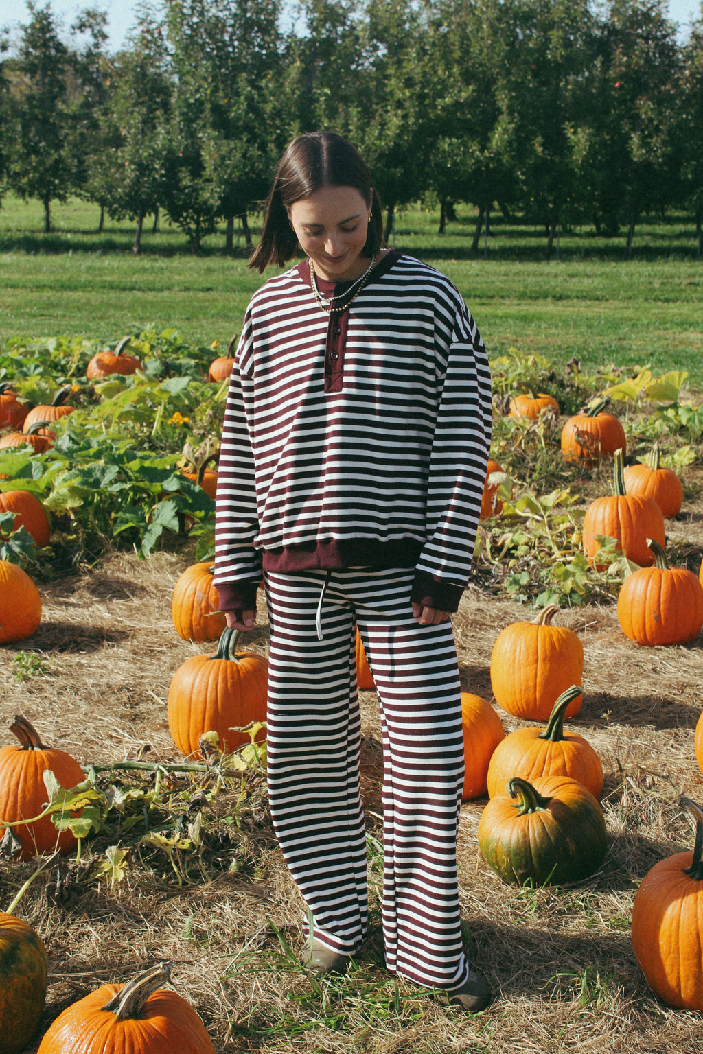 French Terry Stripe Top