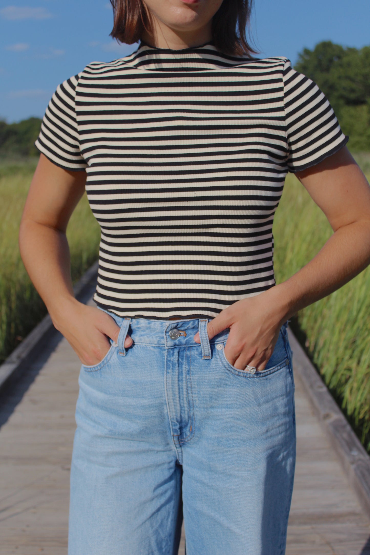 Sophie Stripe Ribbed Top