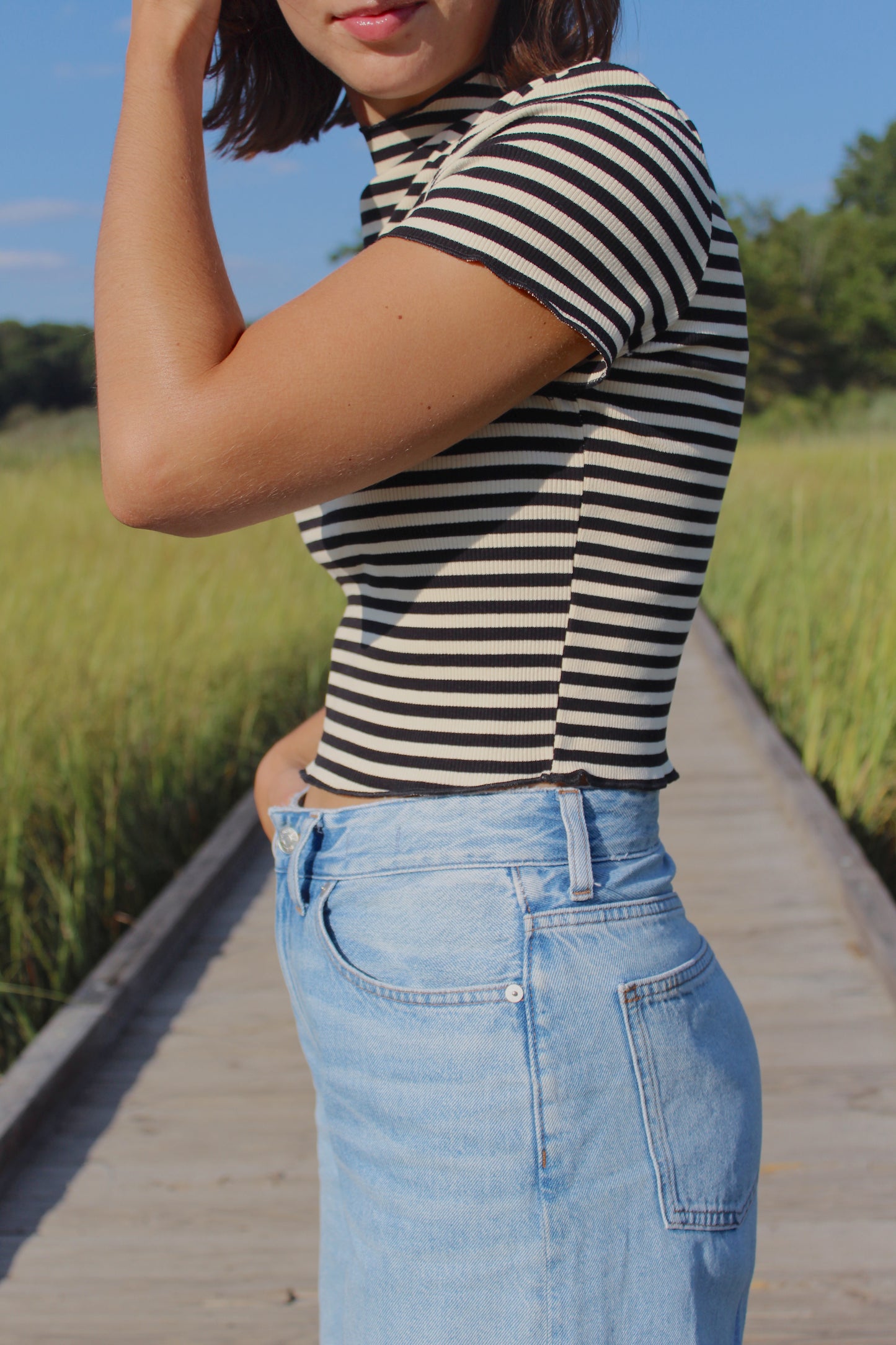 Sophie Stripe Ribbed Top