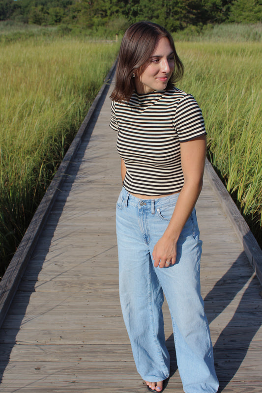 Sophie Stripe Ribbed Top