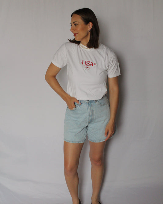 USA 1776 Dainty Bow T-Shirt