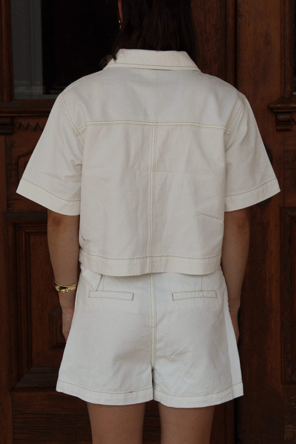 Libby White Denim Top