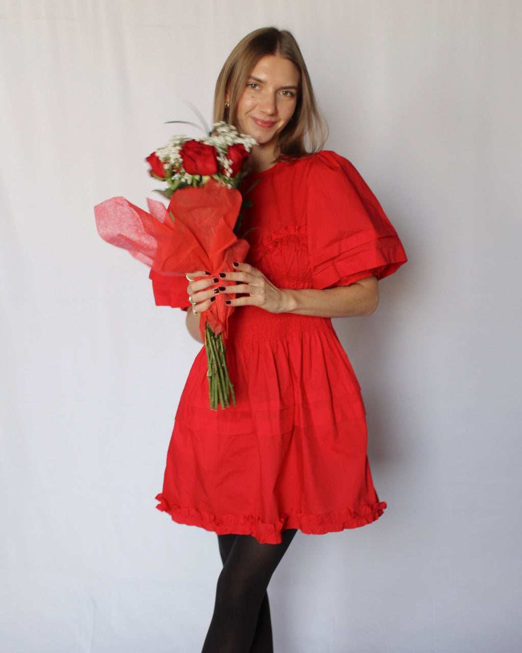 Amore Puff Sleeve Mini Dress