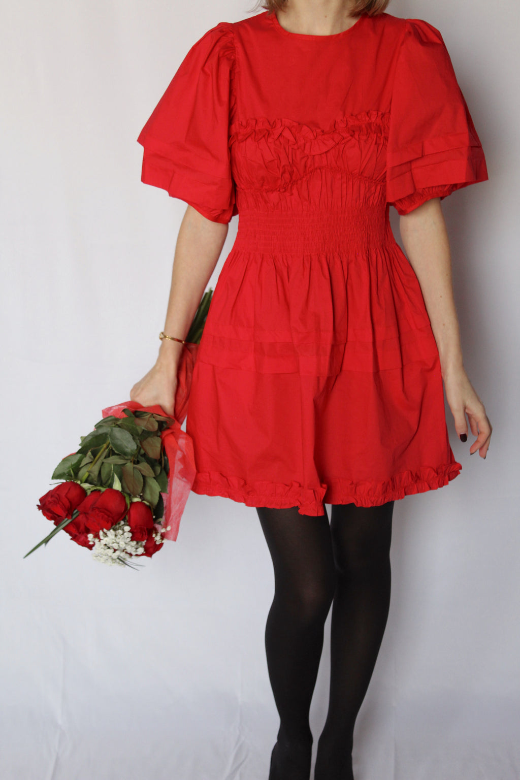 Amore Puff Sleeve Mini Dress