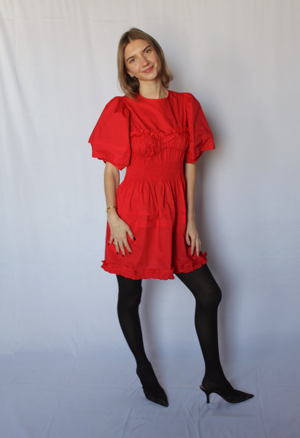 Amore Puff Sleeve Mini Dress