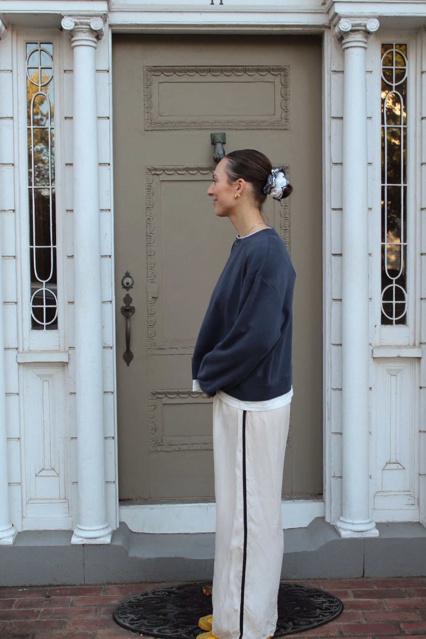 Navy Layered Crewneck