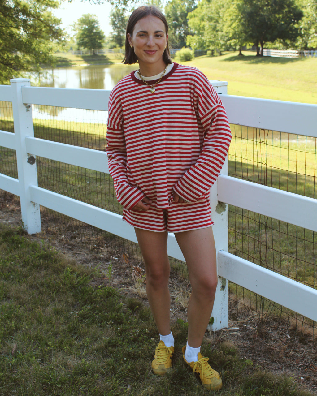 Red, White & Stripes Pullover