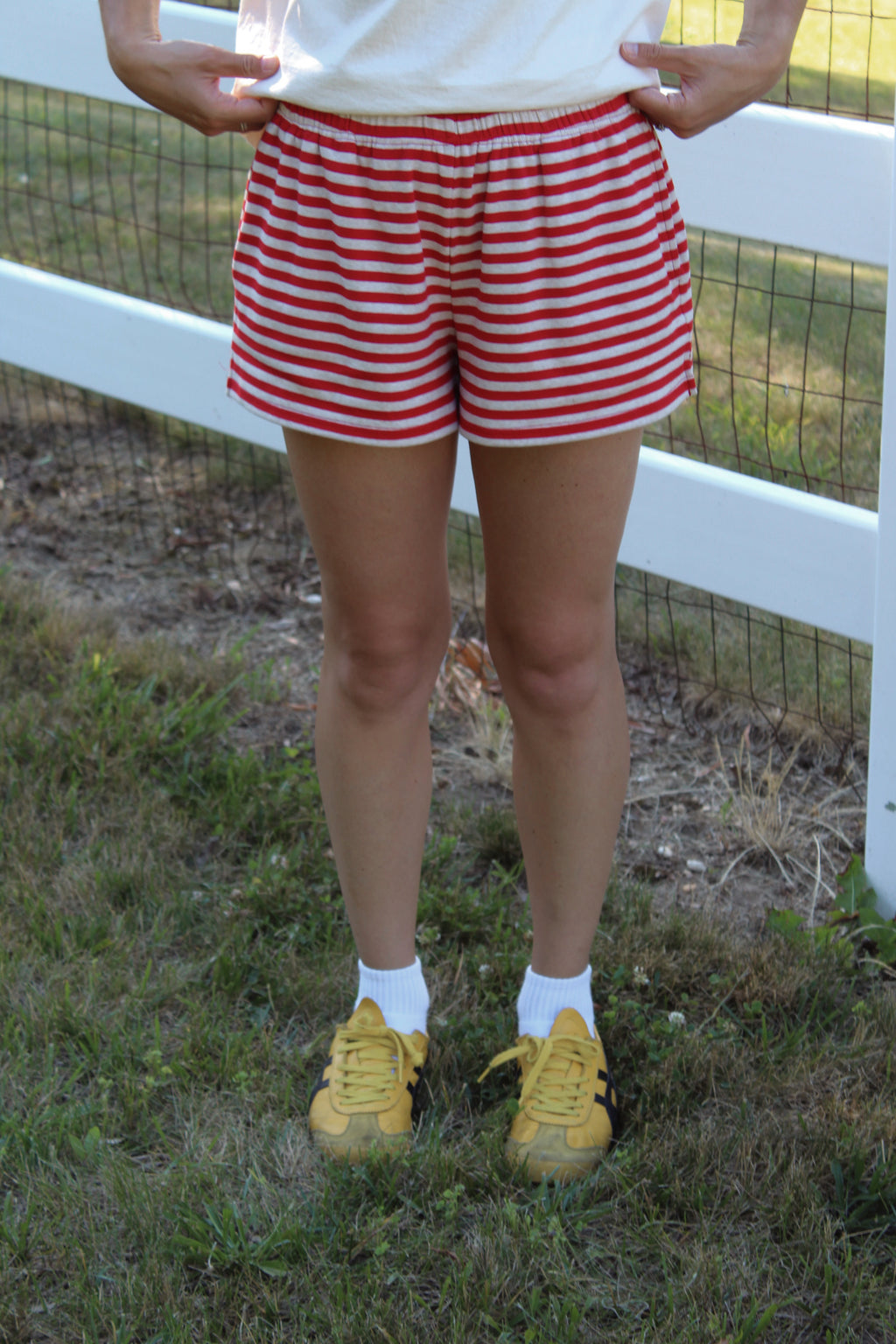 Red, White & Stripes Shorts