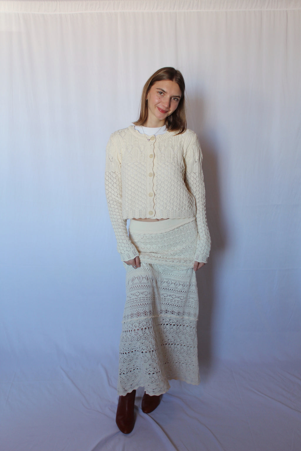 Piper Open Knit Maxi Skirt