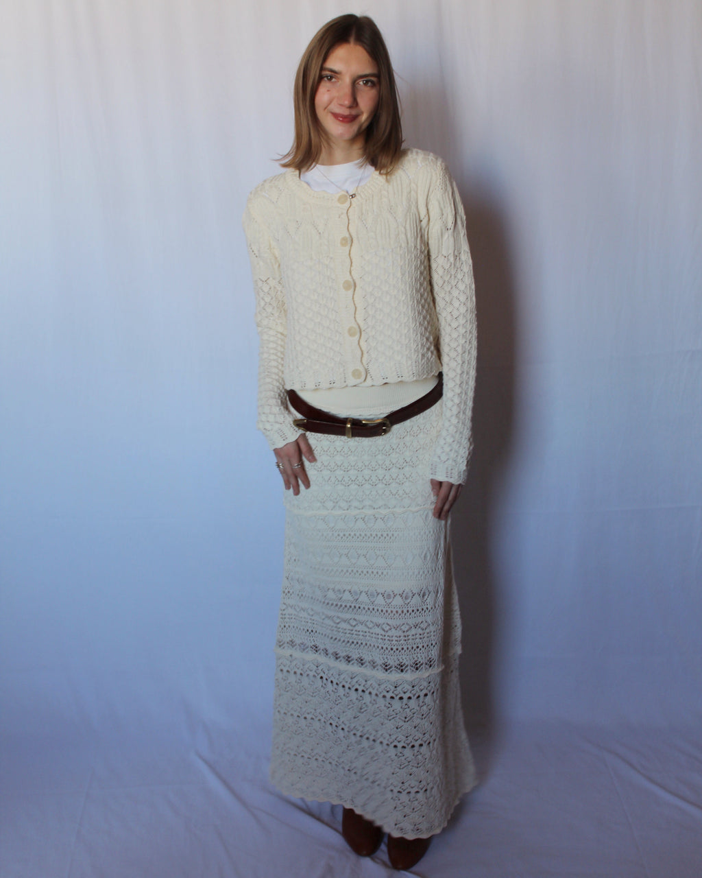 Piper Open Knit Maxi Skirt