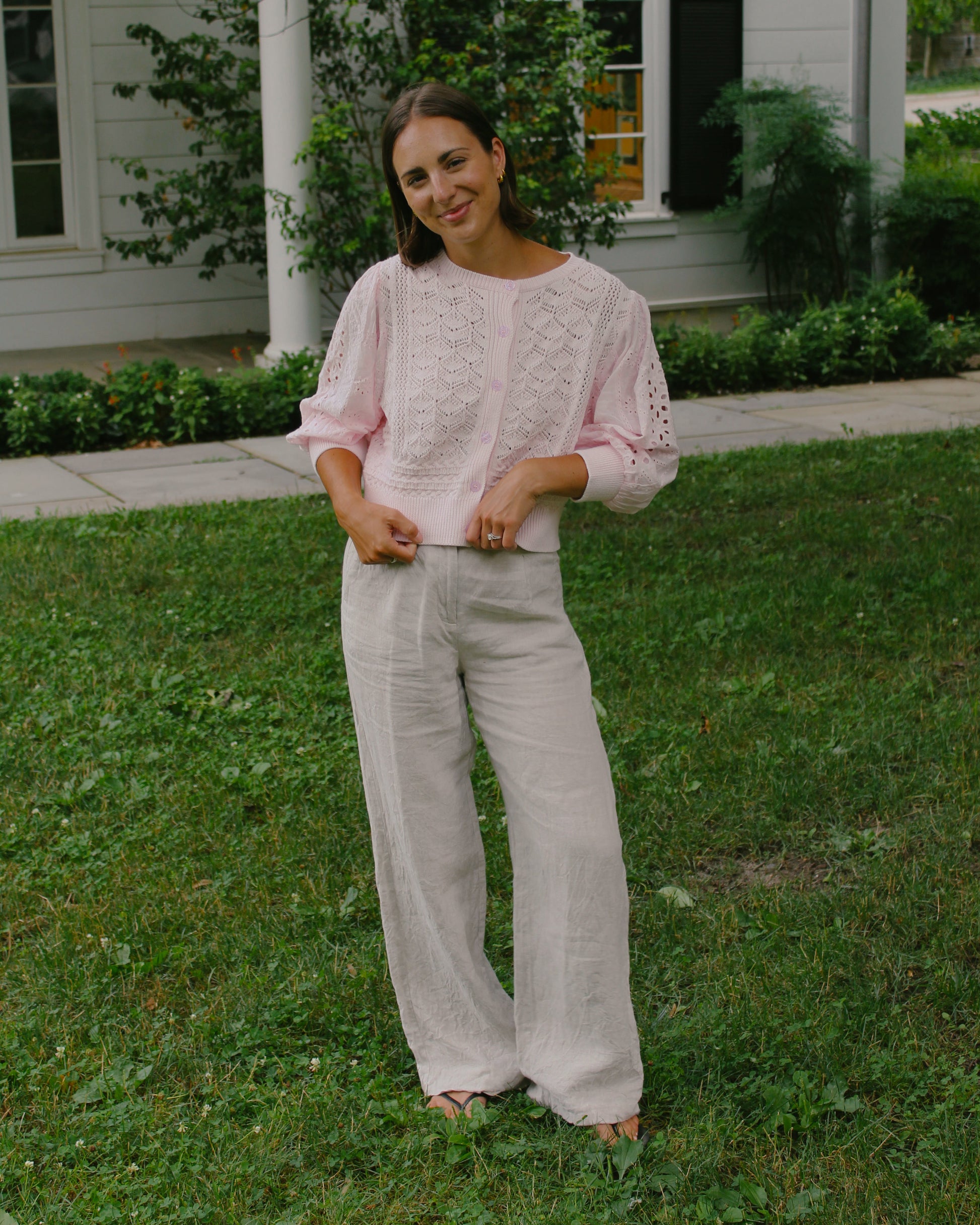 Rosalie Pointelle Cardigan