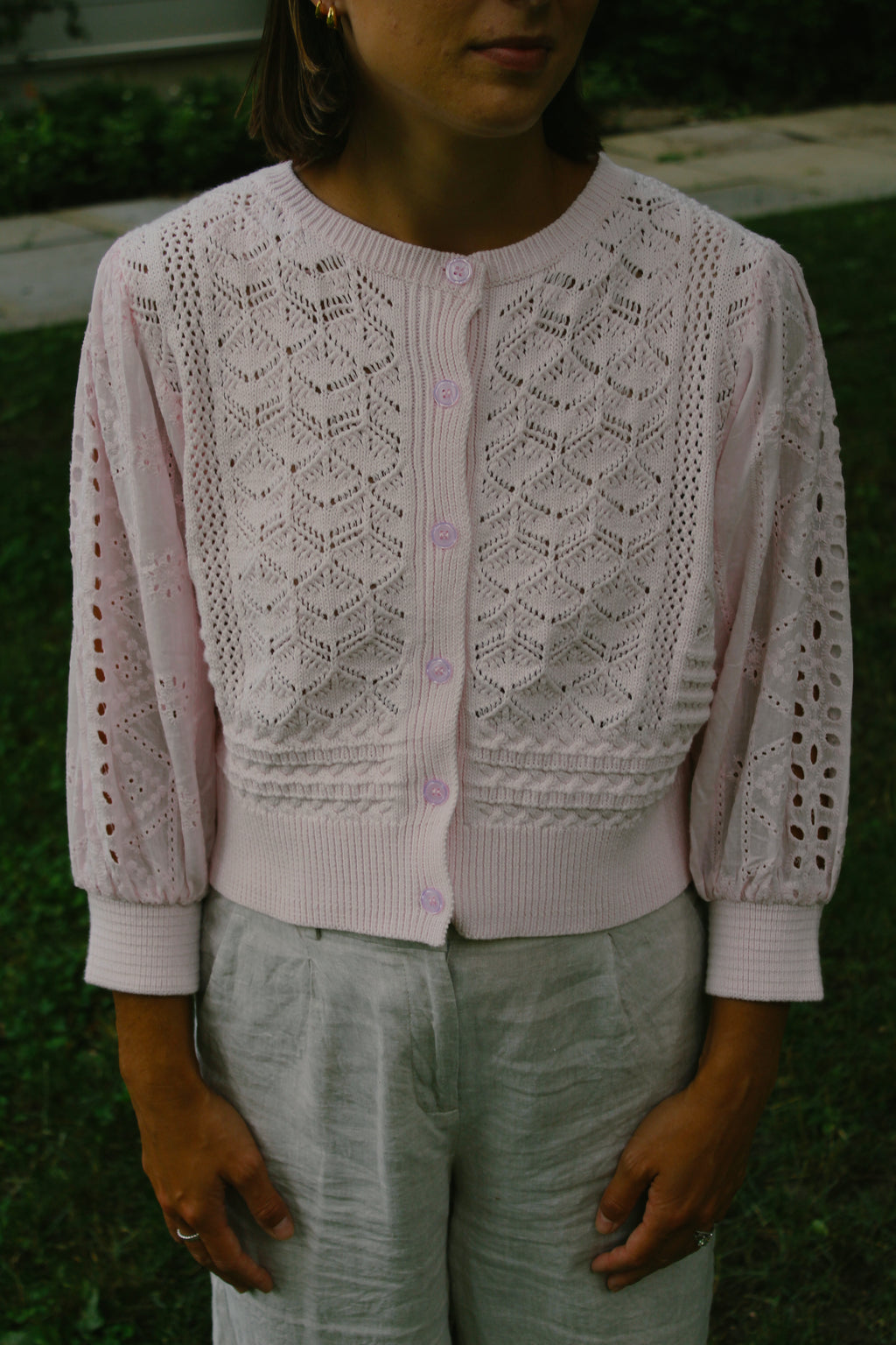 Rosalie Pointelle Cardigan