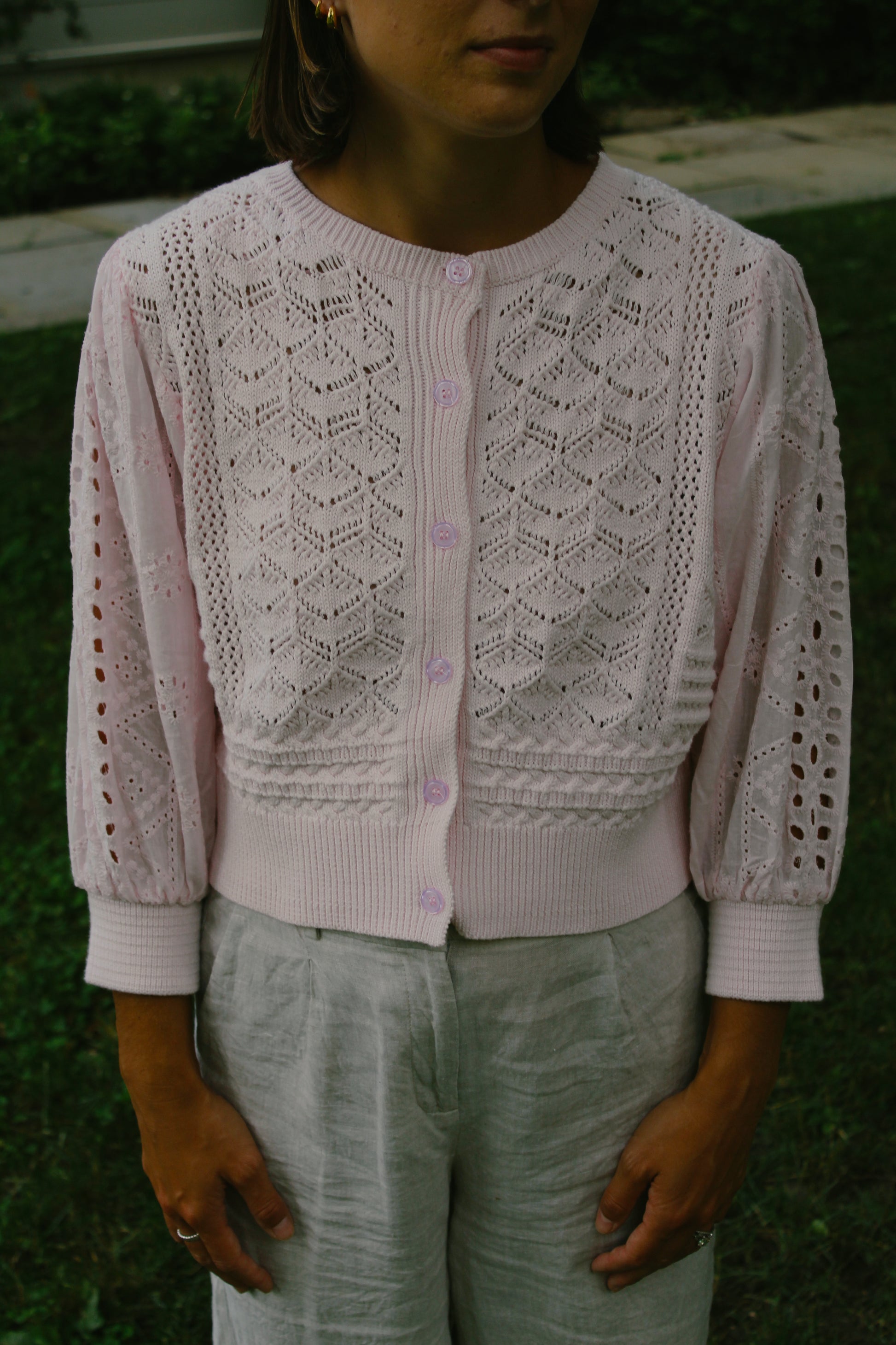 Rosalie Pointelle Cardigan