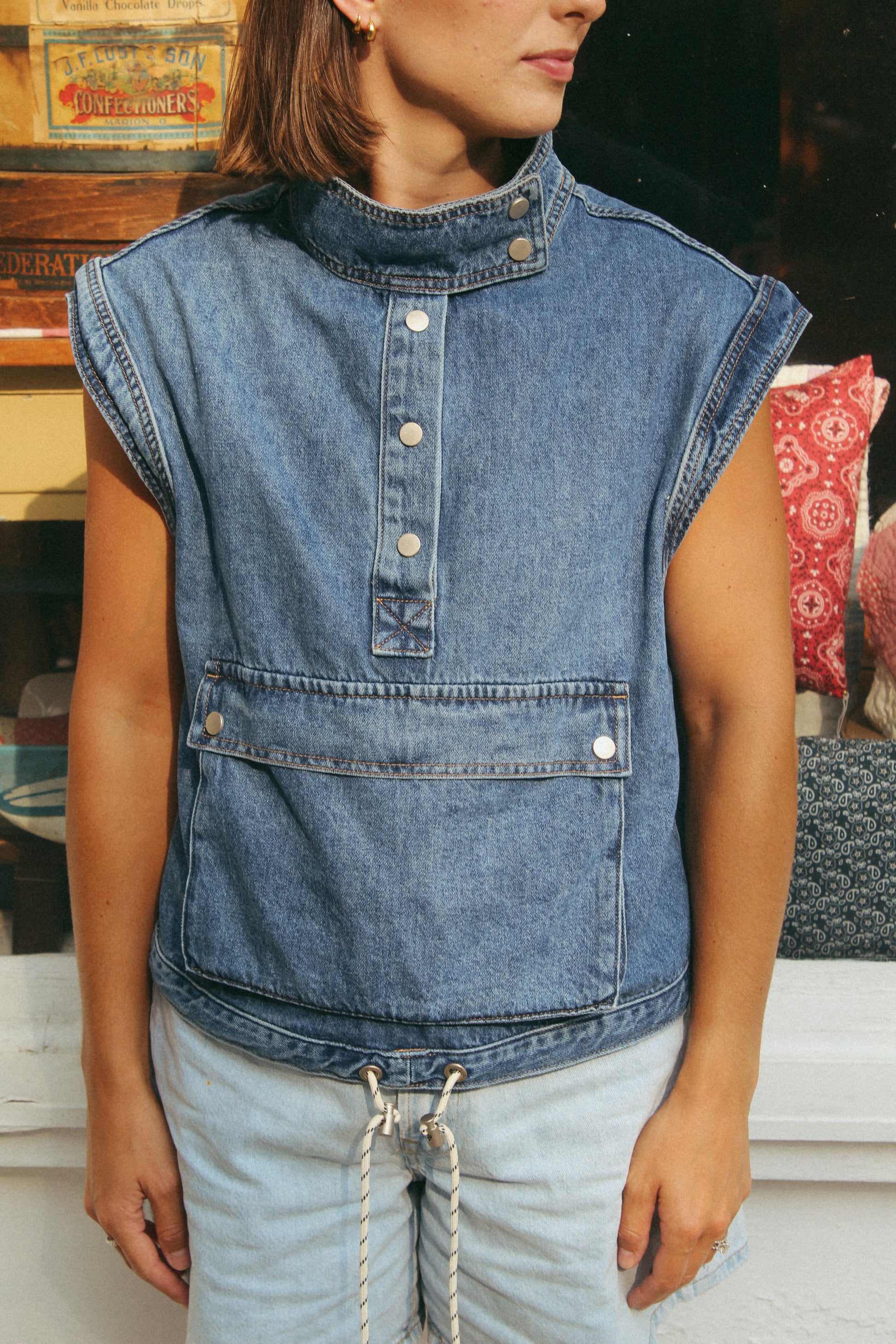 Jordan Denim Sleeveless Top