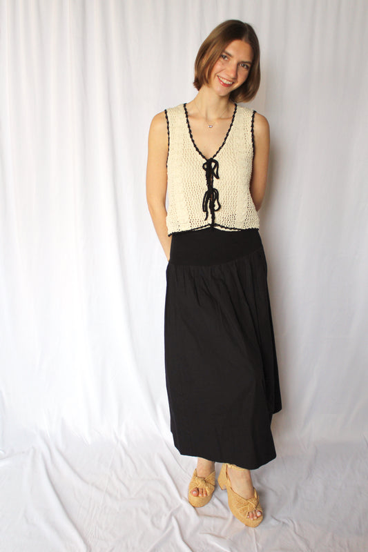 Natalie Crochet Tie Front Vest